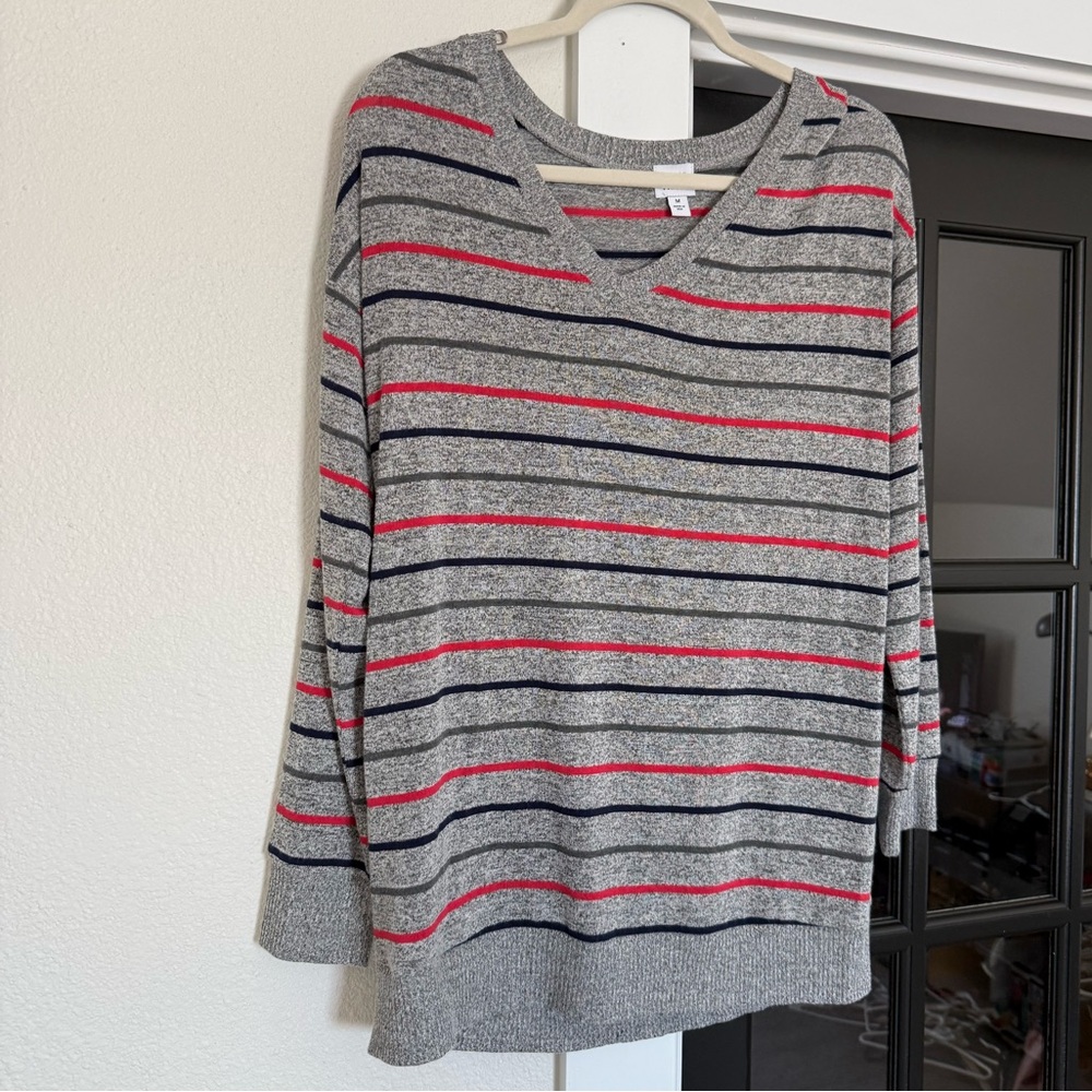 Classic Striped V-Neck Sweater